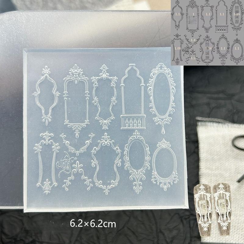 1Pc Bowknot Sea Jellyfish Shell Rose Leaf 3D Acrylic Mold Nail Art Decoration Nails Diy Design Silicone Nails Mold