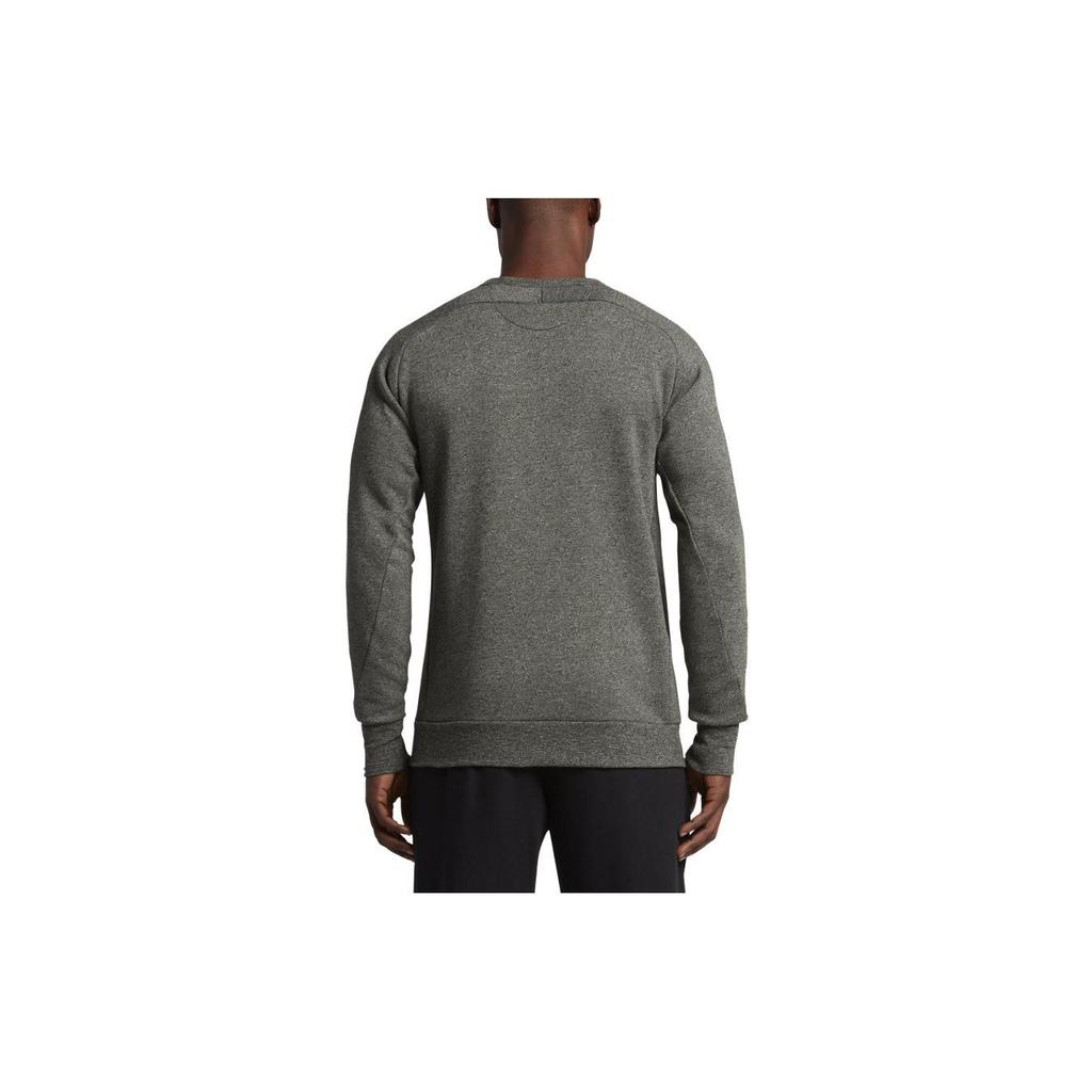 Jordan Solid Color Casual Sport Crew Neck Sweatshirt Men Tops Dark-Grey 802185-355