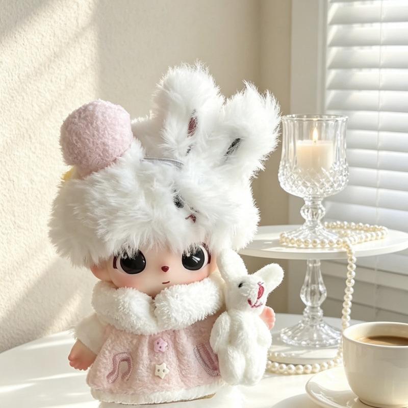 For Dimmo Secret Drama Series Vinyl Plush Hanging Pink Macaron Sheep Rabbit 10-15cm Soft Cute Baby Clothes