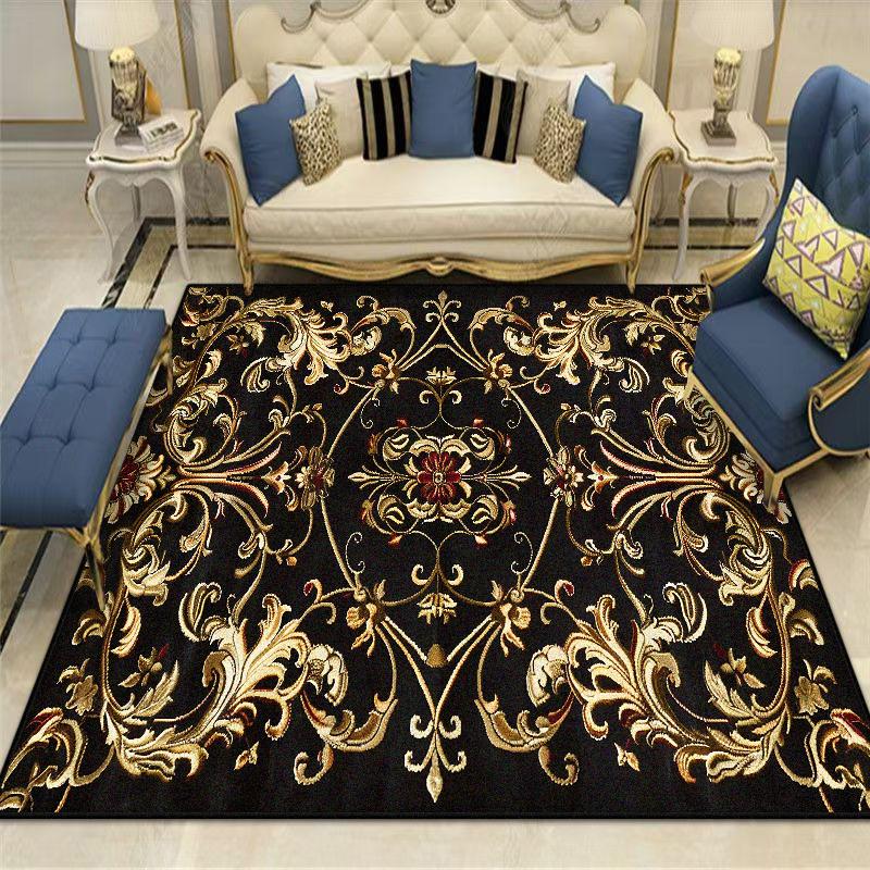 European style Retro Carpets Luxury Living Room Decoration Home Bedroom Floor Mats Non-slip Washable Large Area Rug dining room