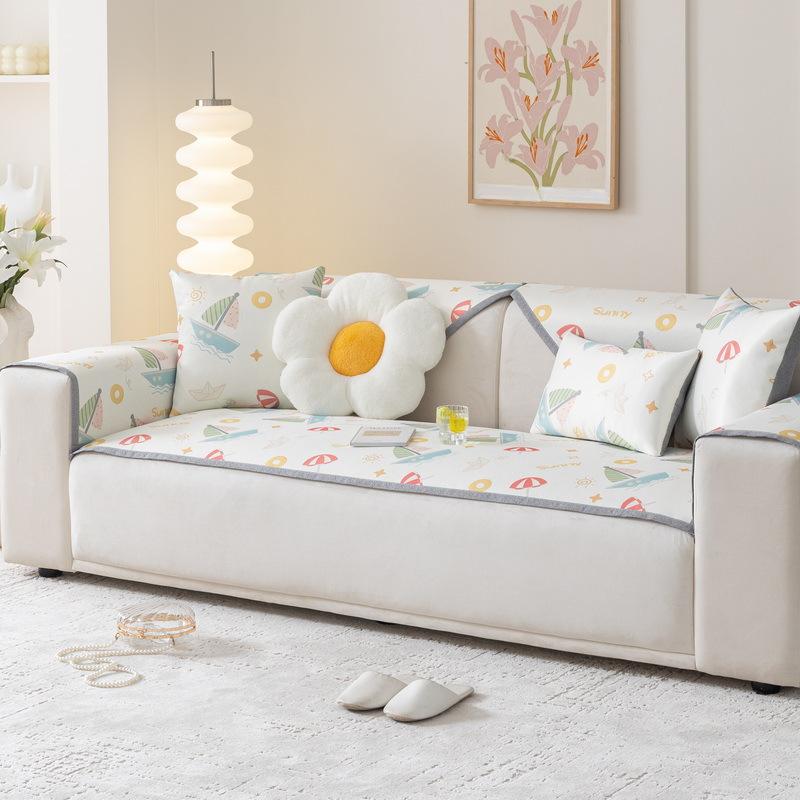 Cartoon Eisrattan Sofakissen Kühlmatte Eisseidenmatte Waschbarer Sommersofaüberwurf Kaltes Kissen Sommer