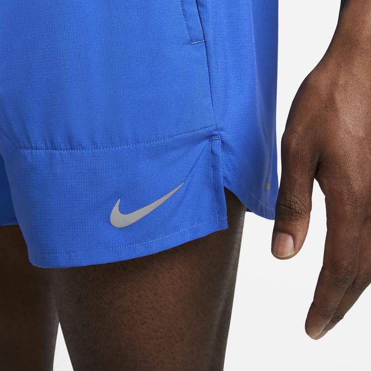 Nike High-Waisted Pocketed Athletic Training Shorts With Solid Color Logo Men Bottoms Royal-Blue DM4755-480