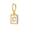 26 Letter Earrings Diy Stainless Steel Shell Letter C Earrings Gold Women'S Earrings, Jewelry Ed-637
