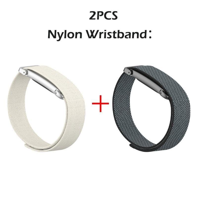2pz Braccialetto Ufficiale in Nylon a Colori Coordinati per Orologio Google Fitbit Air con Lunetta Metallica Fibbia Magica Cinturino Leggero Traspirante