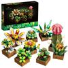 EDUCIRO Succulent Building Blocks 9pcs Flower Plant Bonsai Set DIY Home Decoration Christmas Gift for Kids Adults