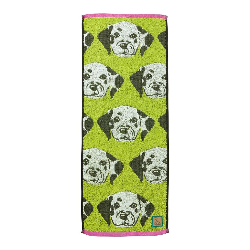Marushin Wonderful Peace Face Love Eyes 0765001700 Towel, Dalmatian, Dog/Cat Design, Cute, Antibacterial, Odor-Resistant, 100% Cotton,