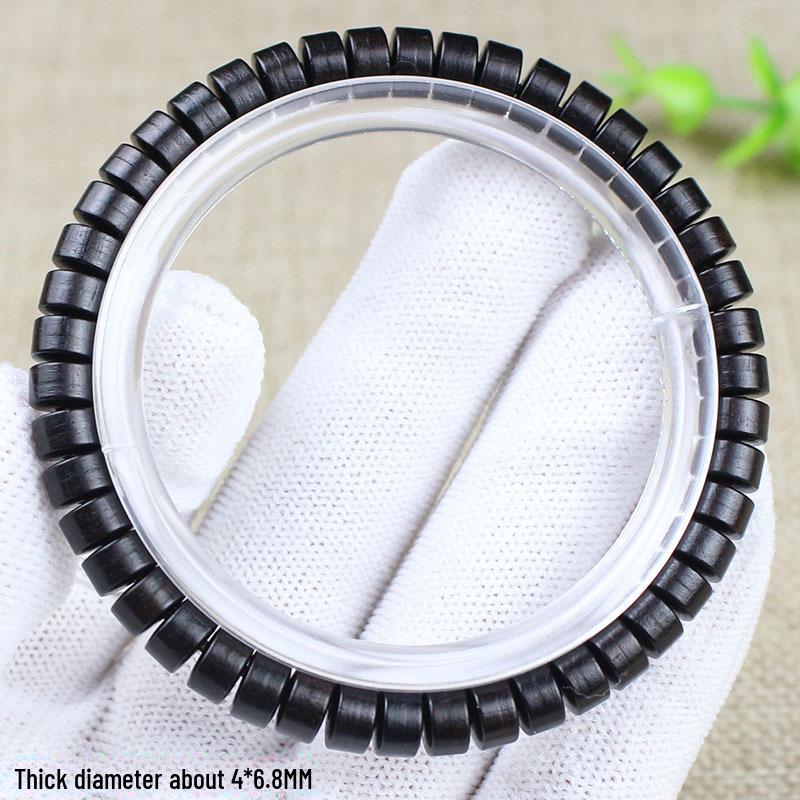 Grünes Sandelholz Pillenperlen Armband: 4*7MM Holz-Schnur für Männer & Frauen