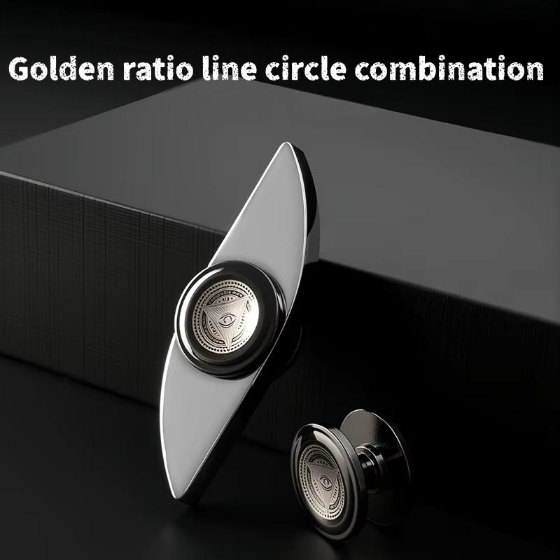 Metal Eye Spinning Top Fingertip Gyro Two Leaf  Edc Fidget Toy Anxiety And Autism Relief Spinner Office Desk Toy For Adult Gift