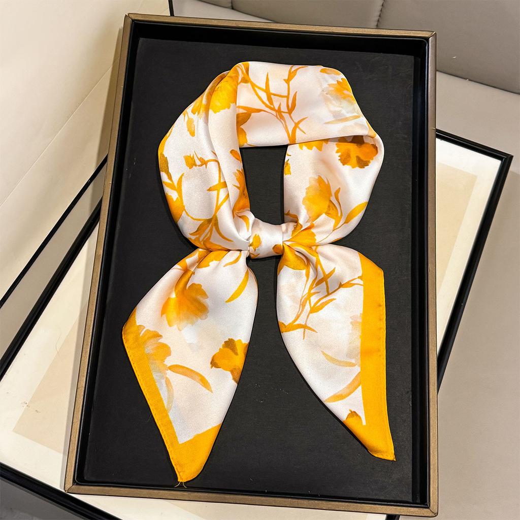 Spring and summer new women's imitation silk scarf 71 temperament versatile square scarf decorative scarf shawl scarf