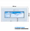 White PVC Window, Tiltable, 80x40, New, 800x400, Top-hung, Double-glazed