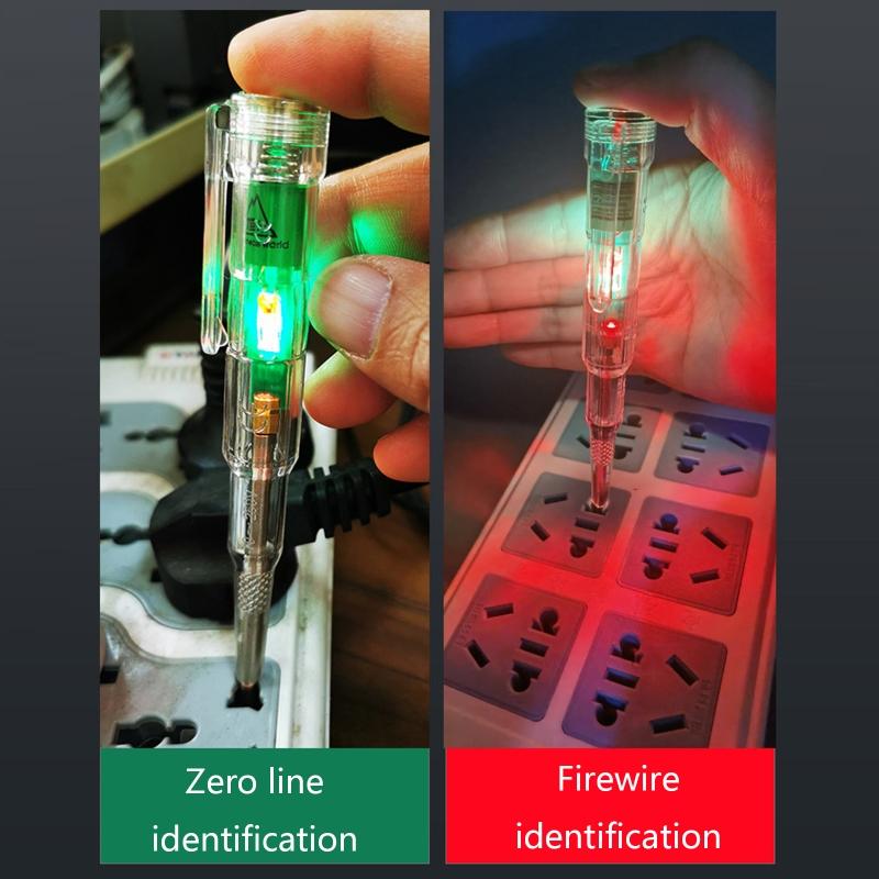 Multi-function Voltage Tester Non-Contact Electrical Tester High Sensitivity Electric Voltage Pen Flat Screwdriver
