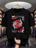 Japanese Koi Fish T-Shirt Men Women Tokyo Red Sun Rose Graphic Tee Summer Short Sleeve Harajuku Streetwear Casual Unisex Tops