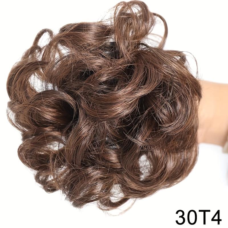 Synthetic Claw In Chignon Curly Messy Bun Hairpiece For Women Scrunchie Fake False Hair Extensions Updo Hair Accessories for Halloween Christmas