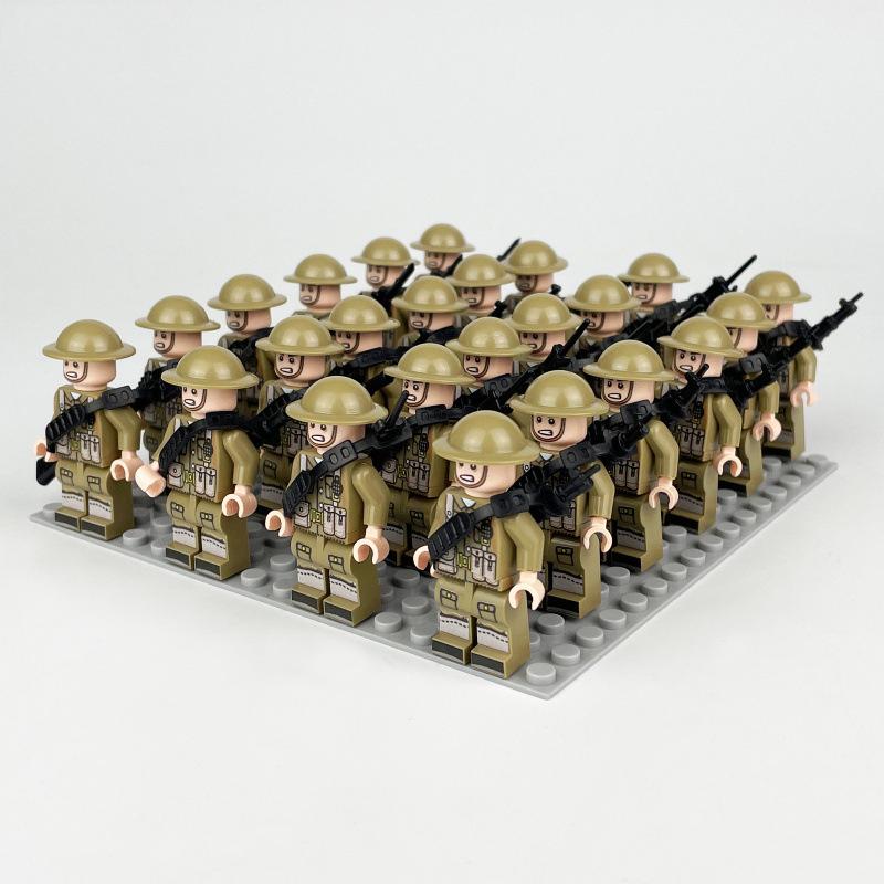 World War II Army Set Children's Building Blocks for Military War Scenes