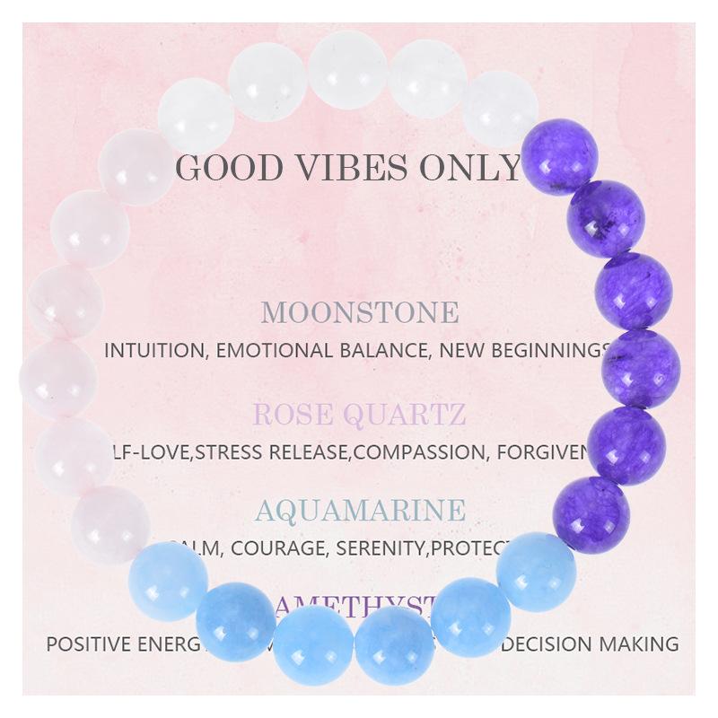 

Natural Stone Beads Bracelet For Women Men Amethysts Crystal Tiger Eyes Love Protection Bracelets Reiki Healling Gift