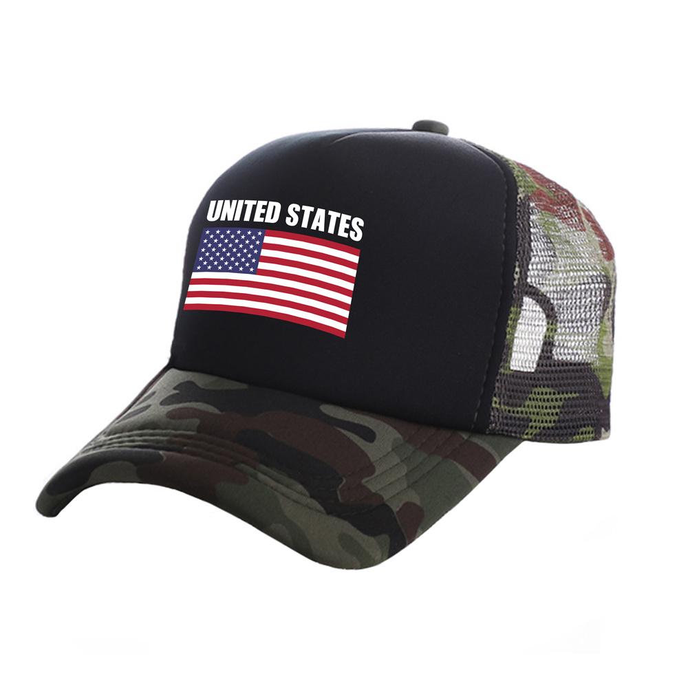 

США Кепка-дальнобійник унісекс Cool US USA American Hat Baseball Cap Cool Summer Unisex Mesh Net Caps