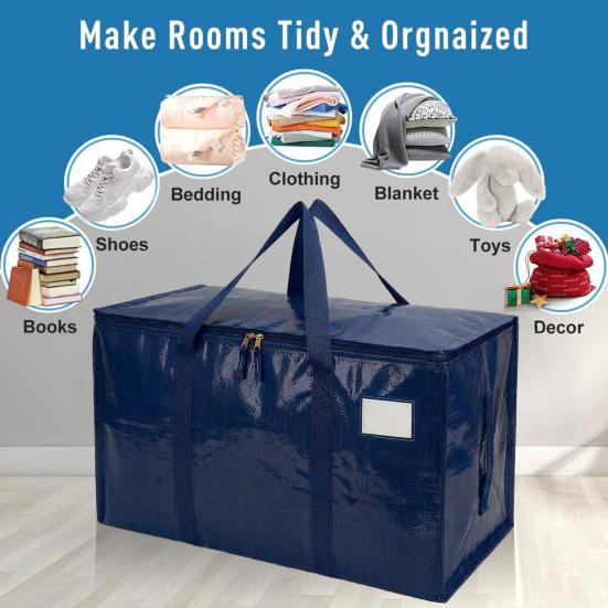 Umzugstaschen mit Tragegriffen Robuste Wasserdichte Aufbewahrungstaschen Große Kapazität Faltbare Aufbewahrungstaschen für Studentenwohnheim Reise Camping