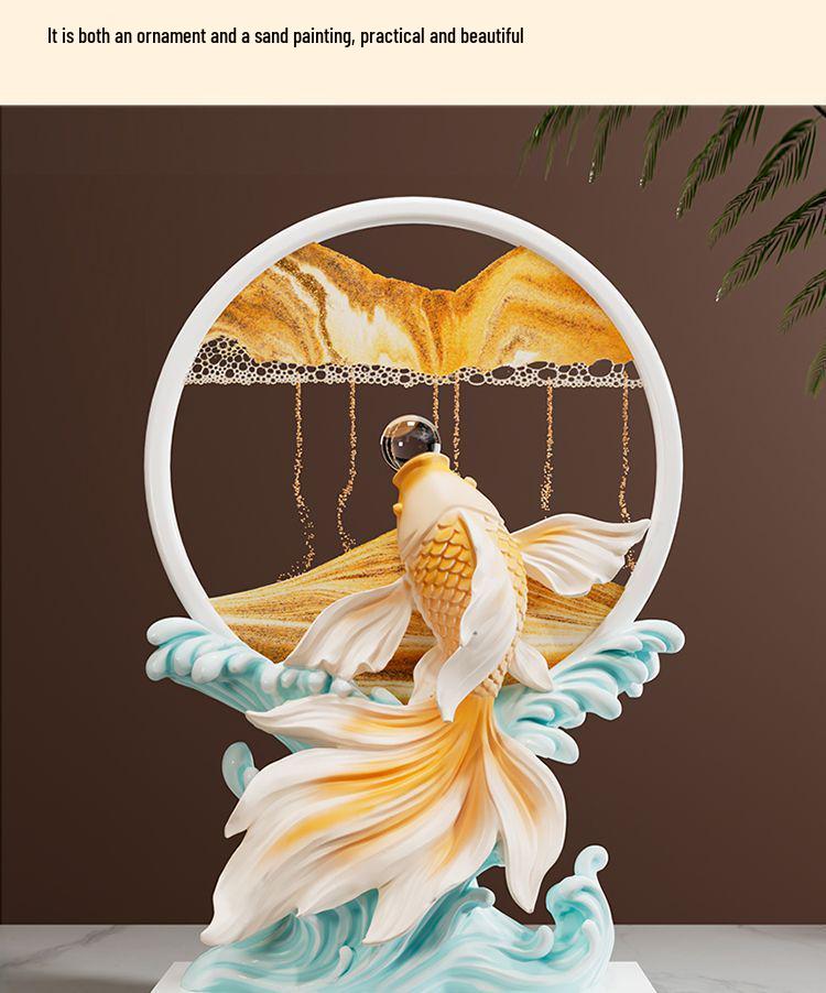 2025 Year of the Snake Luxurious Resin Hourglass Decompression Gift - Creative Quicksand Painting Ornament for Office