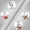 HERCULES Spiral Curly Cord with Extends to 27kg Weight Fishing Rod Extendable Cord with Safety Wire Coil Leash Fishing Rod 44cm x 1 15cm x 1 Cord,