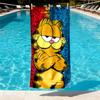 Garfield Print Beach Towel Design, Soft, Lightweight. for Home Bathroom, Spa, Pool, Yoga, Surfing, Camping, Gift for Family, Friend