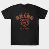 Men Black Print T-shirt Chicago-Bears No-Cut Transfer Paper Print Cotton Tshirt