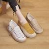 Women's New Breathable Hollow Retro Casual Shoes with Round Toe Soft Sole and Soft Surface, Loafers, Thick Soled Sandals
