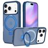 Metal Ring Bracket Magnetic for Magsafe Case For IPhone 17Air 16E 15 14 13 12 ProMax Plus Matte Shockproof Wireless Charge Cover