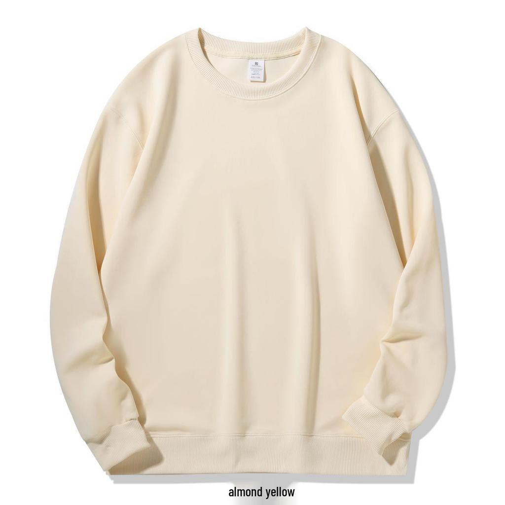 Unisex Heavyweight Cotton Crewneck Sweatshirt - Loose Fit, Solid Colors, Basic Style