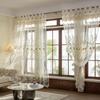Elegant Floral Embroidered Gauze Curtain for Bay Windows & Balconies - Easy Install, Soft Light, Transparent Design