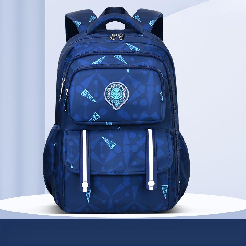 New Style Elementary School Student Backpack Simple Casual Children's Bag Side Refrigerator Style Student Double Shoulder Backpack