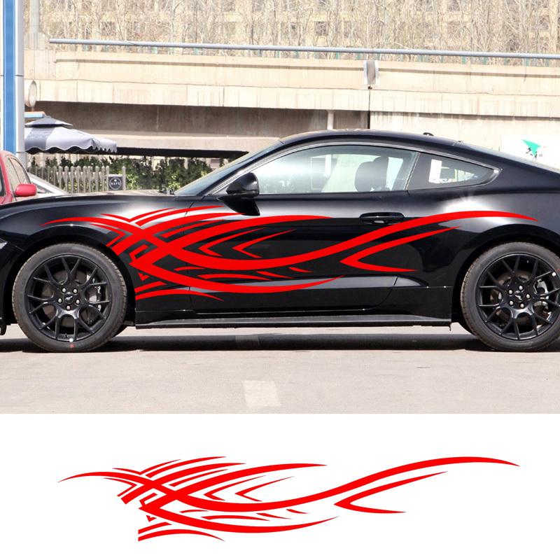 Stylish Car Vinyl Decal Graphics Side Flame Element Stickers Body GenericRacing Decal Sticker Auto Car Accessories Sport Style