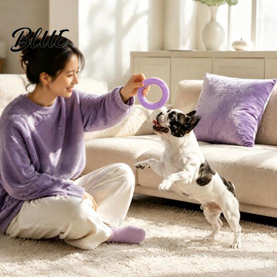 Flexible TPR Teeth Cleaning Toy Dog Cooling Chew Toy Popsicle Ice Freezer Donut Shape Interactive Pet Play Accessories Reusable Freeze for