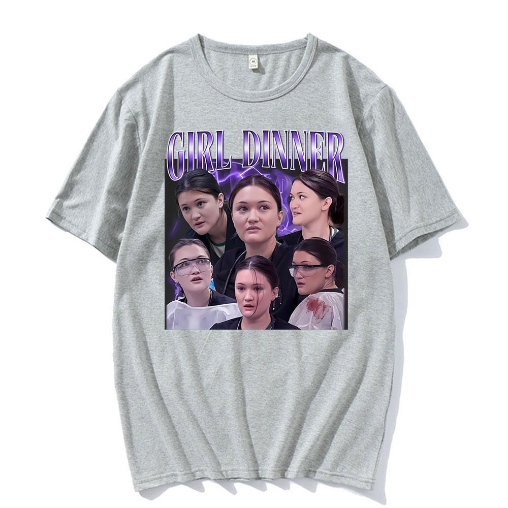 Dr Trinity Santos Vintage Girl Dinner T Shirts Unisexs Clothing Fashion Vintage Classic Tshirt Summer High Quality Loose T Shirt