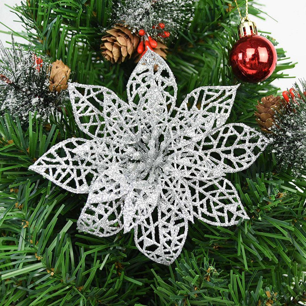 Supplies Party Poinsettia Christmas Decoration Christmas Flowers Xmas Supplies Xmas Tree Ornaments