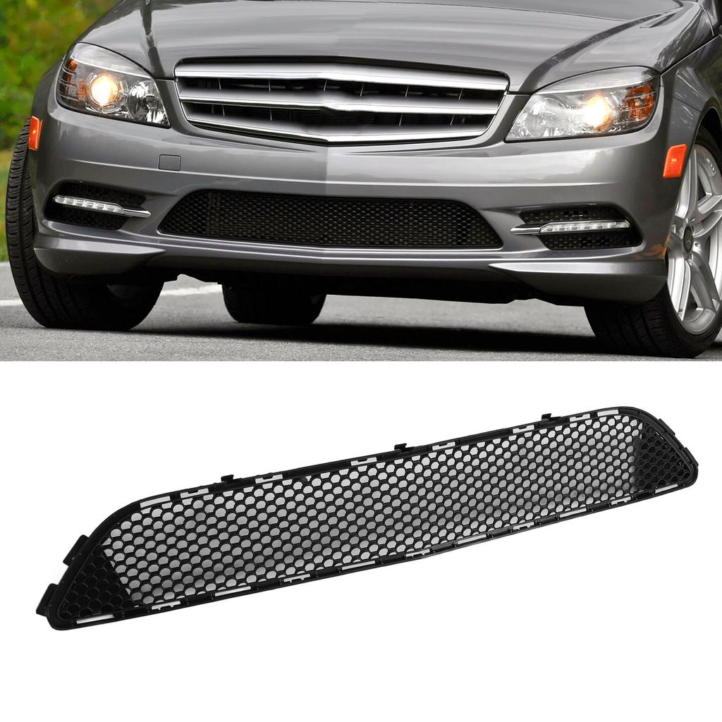 Center Mesh Grill 2048850153 High Hardness Sturdy Front Bumper Lower Grille Protective for C‑Class W204 Amg Line 2008 To 2011