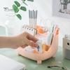 Organizer for Makeup Brushes And Tools Multi-functional Stationery Storage Box, Large Capacity 6 Grids Desk Organizer, Office Easy Access Case