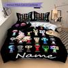 Custom Textile Colorful Heads Bedding 3 Piece Set HD Print Duvet Cover Pillowcases for Teens Adult Bedroom Decoration
