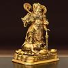 All Copper Gongming Statue Standing Yuan Shuai Black Tiger Xuantan Zhao Tianjun Home Living Room Decoration Martial Go