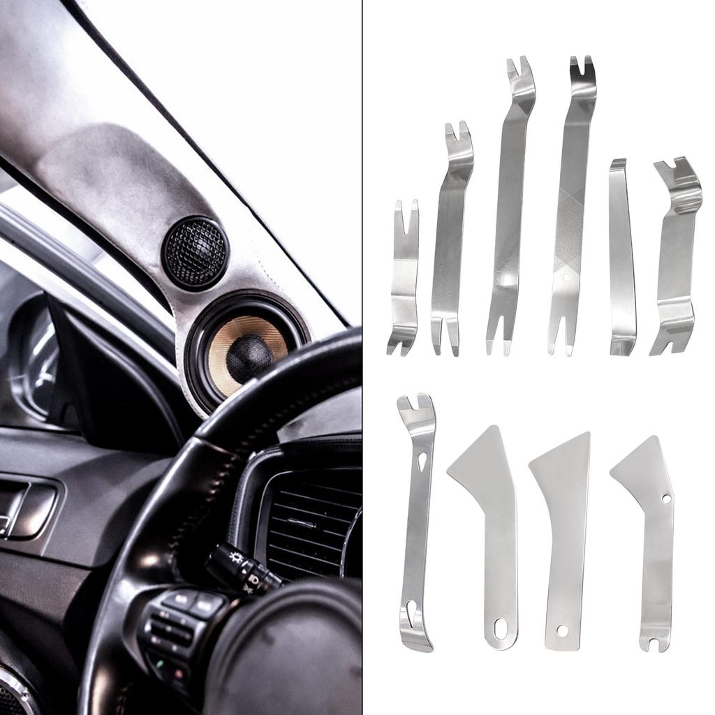 Stainless Steel Car Disassembly Removal Tool Repairing Pry Bar Panel Hand Clip Removal Installer Pry Tool Accessories
