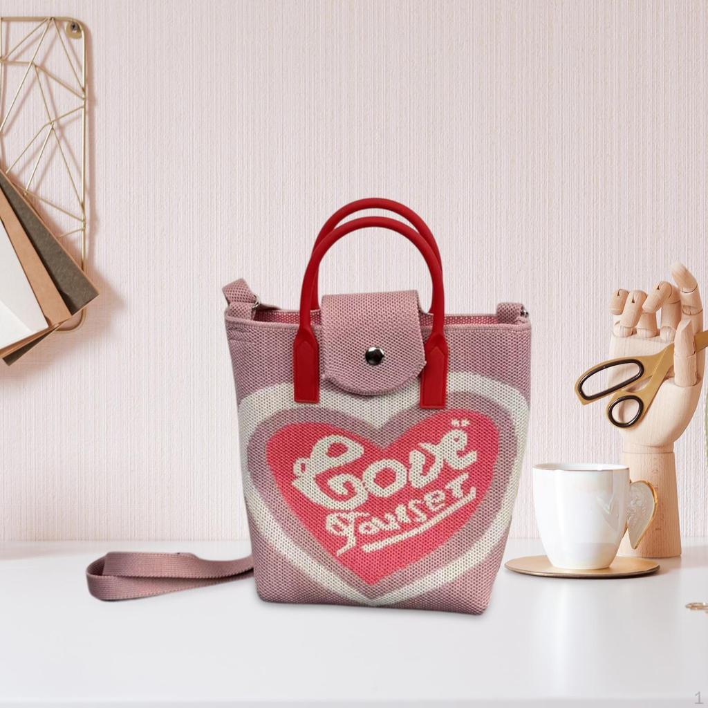 Women Crochet Phone Bag Cartoon Creative Crossbody for Dating Party Shopping