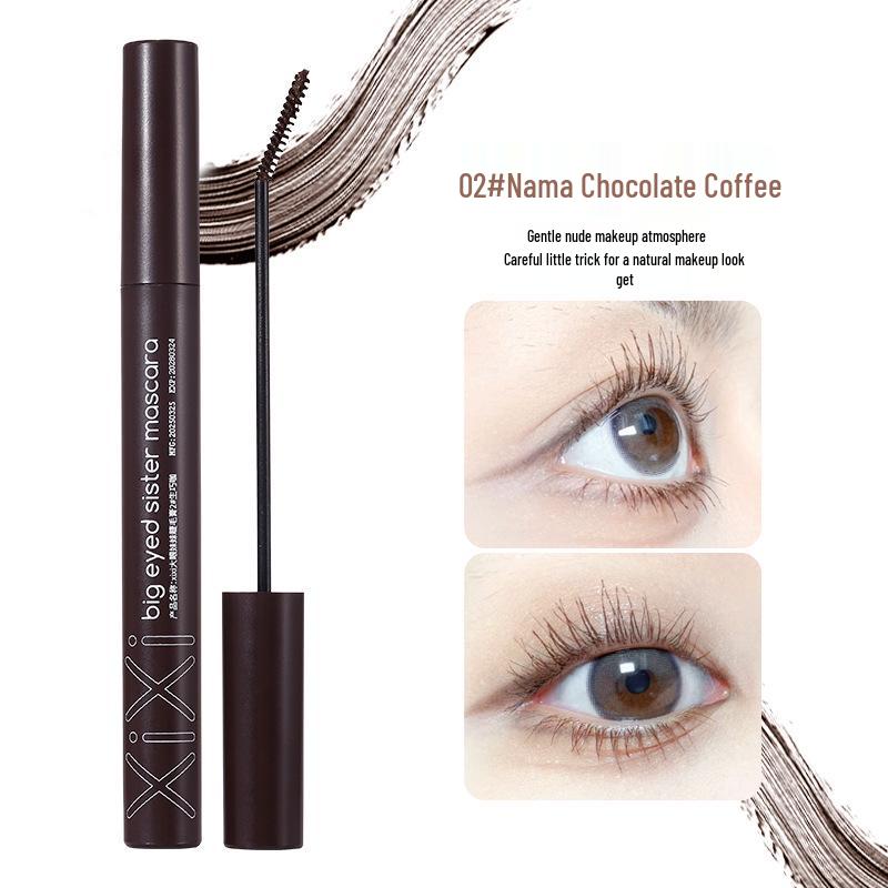 

Xixi Big-Eyed Girl Waterproof Mascara: Smudge-Proof, Lengthening, Curling, Small Brush Head for Distinct Roots.