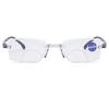 New Blue Light Blocking Scratch Resistant Bifocal Reading Glasses for Both Men Women Universal Frameless Design Power 0 To +4.0