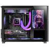Micro-ATX PC-Gehäuse - Mars Gaming - MC-LCD - 8" IPS LCD-Bildschirm - Gehärtetes Glas - Schwarz