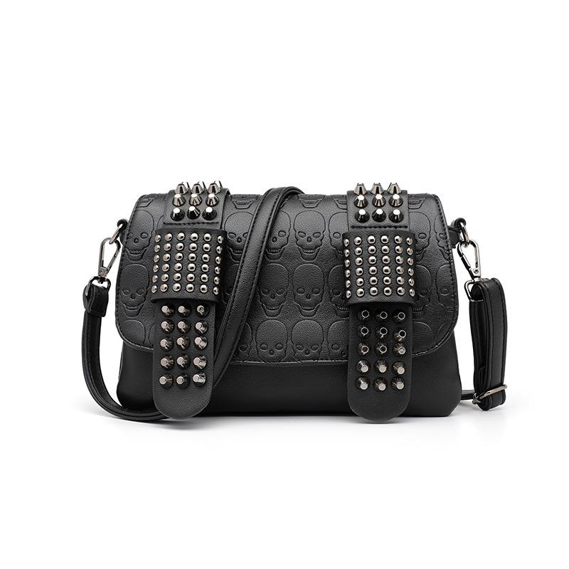 European and American Women's Bag Rivet Skull Head Bag Women's Bag Shoulder Bag Diagonal Cross Bag