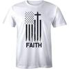 Faith Cross American Flag Christian Patriot Us Religious Gift Tee Men's T-Shirt