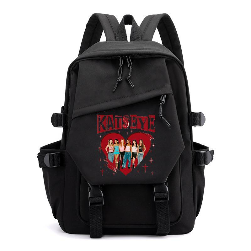 Kinder Schüler KATSEYE Bedruckter Rucksack Outdoor Schule Wasserdichte Leinwand Nylon Tasche