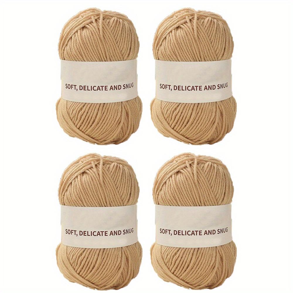 4pcs 4-Strands Multicolor Combed Yarn Bundle Soft Vibrant and Durable Material for DIY Crocheting Knitting Sweater Making Flower Crafting