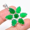 Green Onyx Gemstone Handmade 925 Sterling Silver Jewelry Pendant 1.81" KJ-108