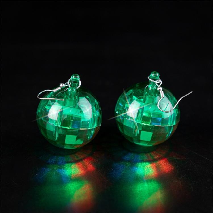 Colorful LED Earrings with Disco Balls Style Nightclub Earrings Plastic Texture Suitable for Party Wear and Clubbing Wear