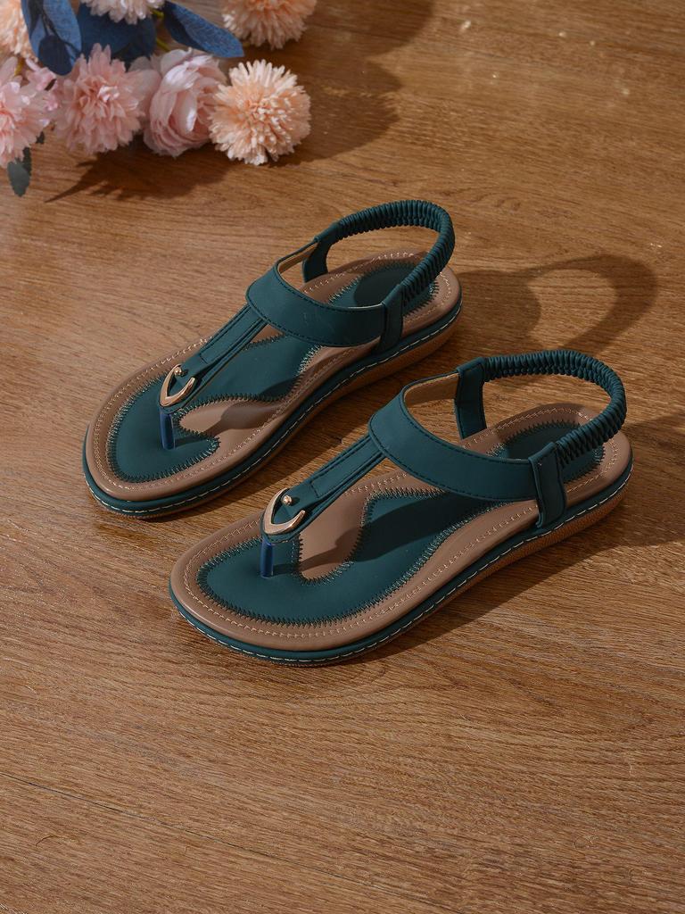 Sommer 2025 Flache Strandsandalen mit weicher Sohle - Böhmischer Stil, Übergröße für Damen